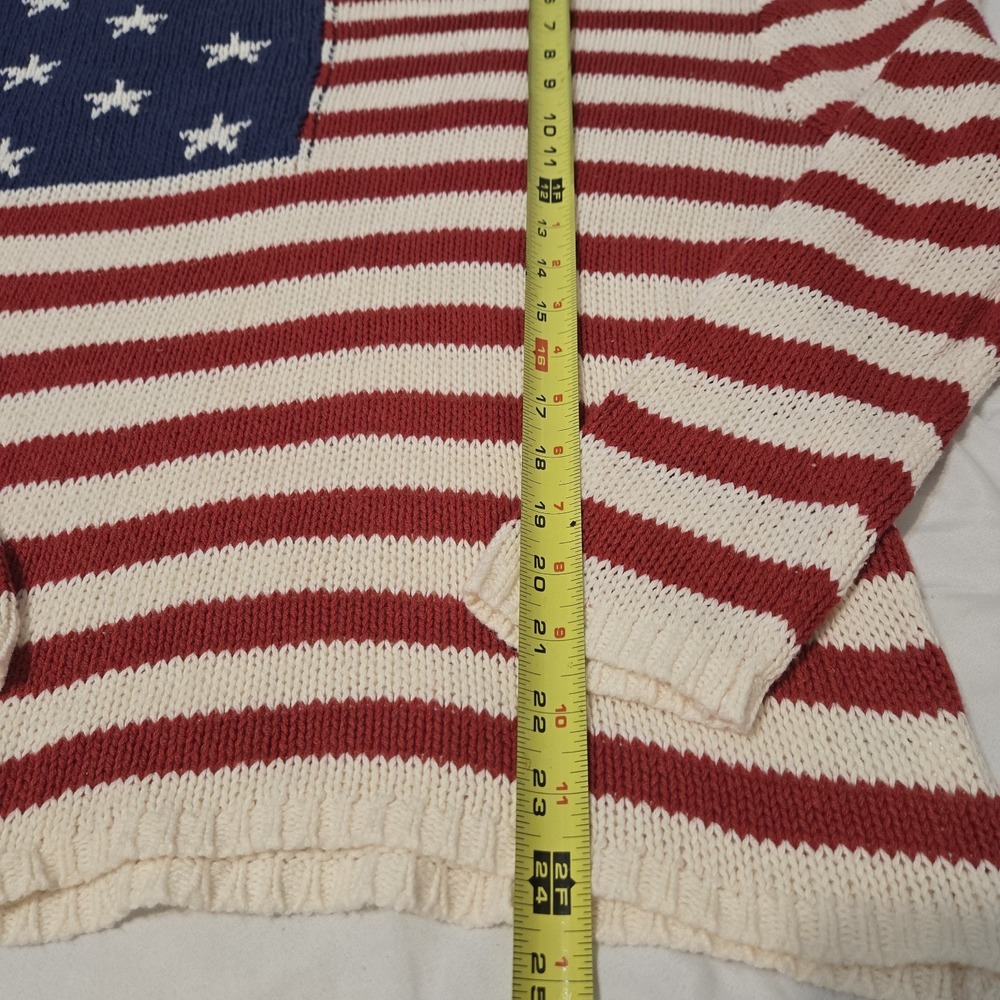 Grayson Threads Women's American Flag Pull Over Knit Sweater Size Large - Picture 4 of 7